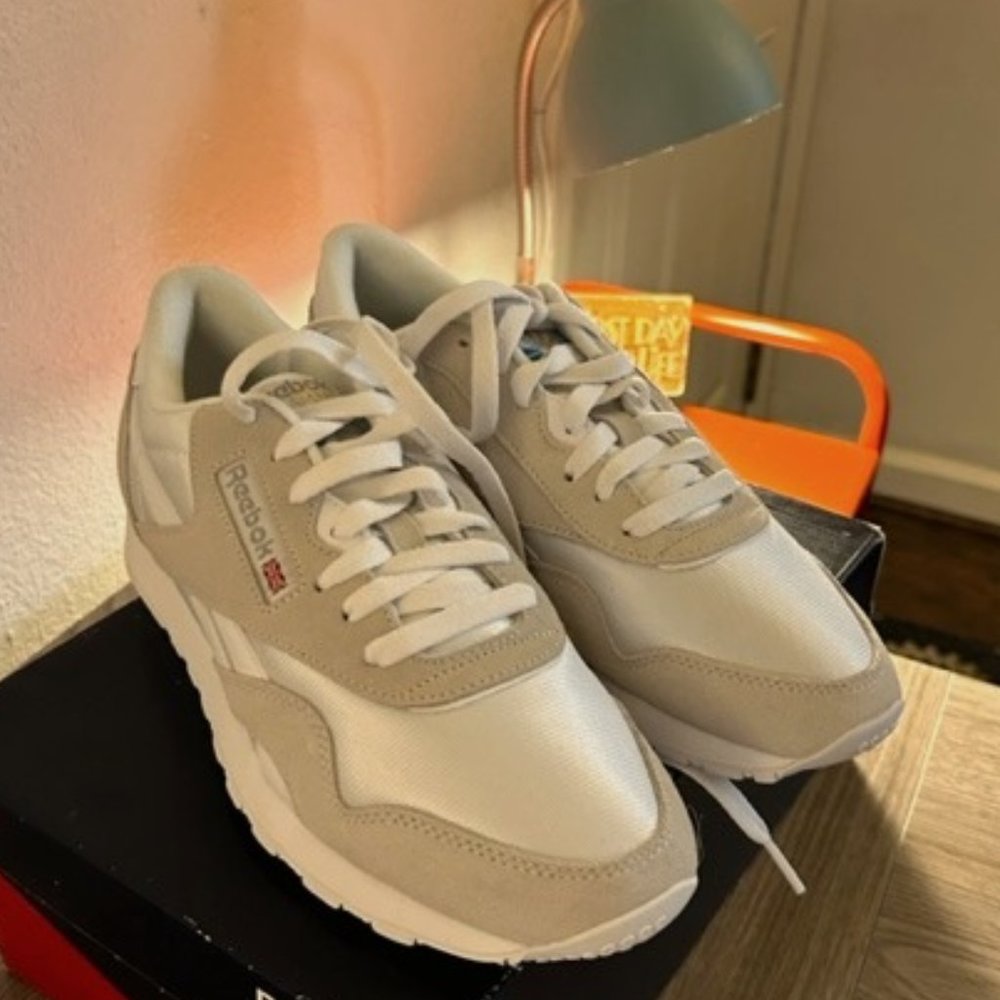 Reebok White CL Nylon
